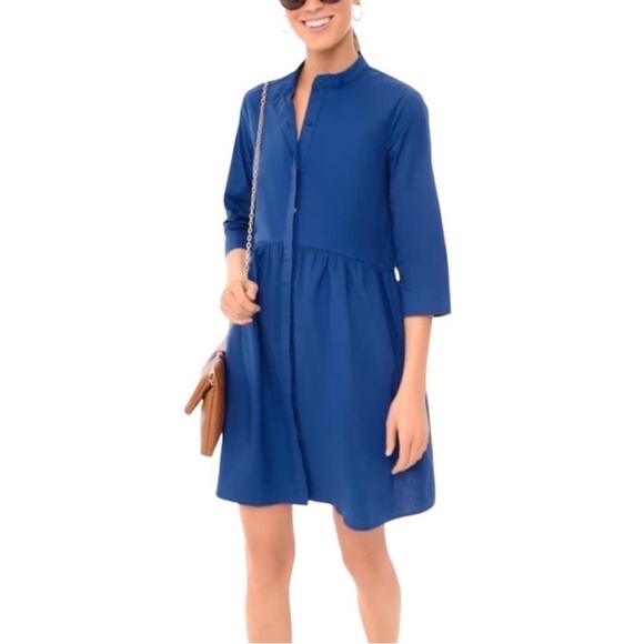 Tuckernuck Royal Blue Button Down Shirt Dress XS